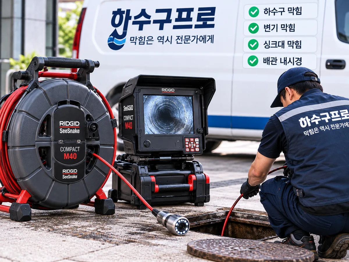 하수구프로 RIDGID SeeSnake Compact M40 배관내시경 전문 장비